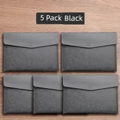 A4 Deri Dosya Çantası - Su Geçirmez - Siyah (5 Paket) - 1