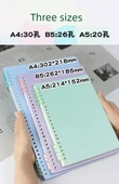 DIY Yumuşak Deri Çıkarılabilir Spiral Defter - A5 Retro Renk Kapağı 12 + Şeffaf Daire 12 - 9