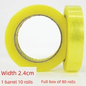 Şeffaf Dar Yapışkan Bant - 2.4cm Genişlik, 1.8cm Kalınlık [10 Rulo] - 1