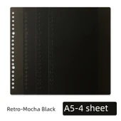 DIY Yumuşak Deri Çıkarılabilir Spiral Defter - A5 Kapağı 4-Mocha Siyah - 1