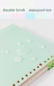 DIY Yumuşak Deri Çıkarılabilir Spiral Defter - 5 Delik Halkalı Açık Yeşil 6 - 11