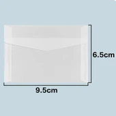 Şeffaf Kağıt Mini Zarf - 9.5x6.5 cm - 1