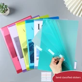 Beş Katmanlı Dört Hücreli L Klasör - 10 Karışık Renk Etiketli - 2