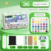 Akrilik Marker Kalem Seti - 36 Renk - 53 Parça Set - Akıllı Mürekkep Kontrolü thumbnail 1