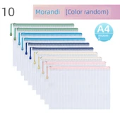 A4 Fermuarlı Dosya Çantası - A4/Morandi - Karışık Renk - 10 Adet - 1