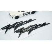 DK Tuning Maserati Folgore Çamurluk Siyah ABS Yazı Logo Amblem Seti - 5