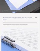 A4 Ofis Dosyası - 3'lü Çift Klips Siyah thumbnail 10