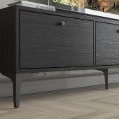 Woodn Love Etna Premium Metal Ayaklı Dolaplı 160 Cm Tv Ünitesi - Wood Siyah / Siyah - 3