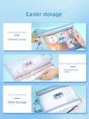1. Sınıf Fermuarlı Kitap Dosya Çantası - 9 Paket - 6 Kapsamlı - İki Katmanlı Kalınlaştırılmış - 6