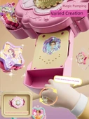 Kızlar Sihirli Çıkartma Kitabı DIY Elbise Yapma Makinesi - Pembe Standart Set - 117 Parça - 3