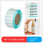 Termal Etiket Kağıdı - 40x15mm - 1000 Adet - Yatay - 1
