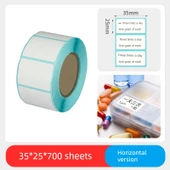 Termal Etiket Kağıdı - 35x25mm - 700 Adet - Yatay - 1