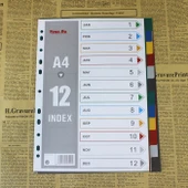 Renkli Dijital Plastik Kağıt Ayırıcı - 12 Renk-Boş - 1