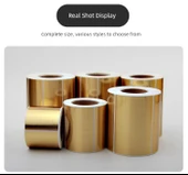 Fırçalı Altın/Gümüş PET Etiket Kağıdı - 80*40mm - 1000 Yaprak - Zhang Heng Versiyonu Tel Çizim Gümüş thumbnail 8