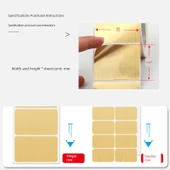 Fırçalı Altın/Gümüş PET Etiket Kağıdı - 70*40mm - 1000 Yaprak - Yatay Tel Çizim Altın thumbnail 3