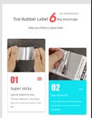 Yüksek Yapışkanlı Lastik Etiketi - 70x30mm - 1000 Adet Bakır Plaka thumbnail 11