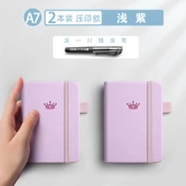 A7 Mini İngilizce Defter - Açık Mor [2 Paket] - Cep Kalemli - 1