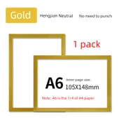 Mıknatıslı A4 Kağıt Dosya Sergileme Çerçevesi - A6 Altın Buzlu thumbnail 1