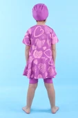 Kalp Desenli Mor Kız Çocuk Boneli Mayo Takımı thumbnail 8