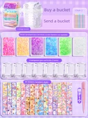 Kumdan Goka Takımı 3D Çıkartmalar DIY Tuğla Oyuncak - [1 Al 1 Varil] Kum Tuğlaları * 2 + 4/2 Çift (34 Çıkartma) - 1