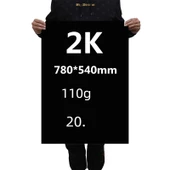 Tam Açık Kartvizit Kağıdı - 110g Siyah, 20 Sayfa - 1