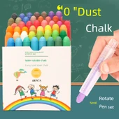 Toz Geçirmez Tebeşir Seti - 6 Renk - 1 Dönme Kalem Seti - 2