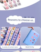 Çocuklar için Karikatür Çıkartma Seti - Sanrio Çıkartma Takımı [Siyah Altın Versiyonu]-Mini Depolama Kutusu Pembe thumbnail 11