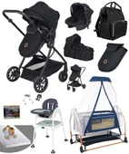 Baby Home 8 In 1 Ekonomi Paket 1010 Travel Sistem Bebek Arabası Bebek Sepeti Anne Yanı Beşik Mama Sandalyesi - 3
