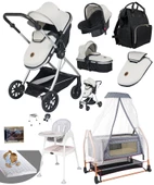 Baby Home 8 In 1 Ekonomi Paket 1010 Travel Sistem Bebek Arabası Bebek Sepeti Anne Yanı Beşik Mama Sandalyesi - 2