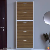 Modilayn VERVE Asma Antre 72 x194x26 cm’lik 5 Düşer Kapak 10 Göz Bölmeli Ayakkabılık - 3