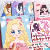 Prenses Giydirme Çıkartma Kitabı - Lolita Carol - 12 Prenses + 3 Makyaj Çıkartması - 3