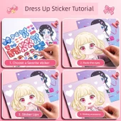 Prenses Giydirme Çıkartma Kitabı - Lolita Carol - 12 Prenses + 3 Makyaj Çıkartması - 5