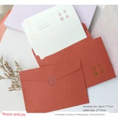 Altın Liste Başlığı Parlak Zarf - Ping An Neşesi 5 Zarf 10 Mektup Kağıdı thumbnail 1