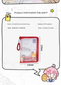 A4 Dosya Çantası - Yeşil - Pembe Kalemlikli - 8