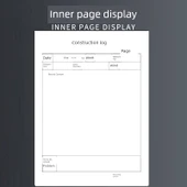 İnşaat Günlüğü Defteri A4 - 8 İnşaat Kaydı - 4