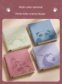 Sevimli Trompet Izgara Panda A6 Not Defteri PU Kapağı - 2 Kitap Çizgili - Pembe + Mavi - 3