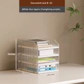 A4 Dosya Rafı - Beyaz - Dört Katlı - 1