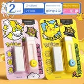 Pokemon Silgi - Pikachu Sarı + Rüya Tozu - 2 Gövde + 2 Yedek - 1