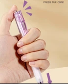 Press Nötr Fırça Kalemi - Limon Soda + Taro Mud Bobo - 10 Adet + 20 Yedek - 0.5mm Siyah Mürekkep - 12