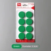 Manyetik Düğmeler - Yeşil - 3.5cm - 8 Adet - 1