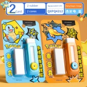 Pokemon Silgi - Uçan Ejderha Turuncu + Jenny Kaplumbağa Mavi - 2 Gövde + 2 Yedek - 1