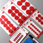 Manyetik Düğmeler - Sarı - 2.5cm - 8 Adet - 3