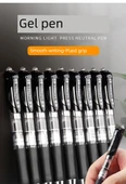 Siyah 0.5mm Presleme Jel Kalem - 24 Adet, 20 Yedek ve Metal Kalem Kutusu - Tavsiye Edilen Model 2 - 6