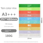 A3 180G Siyah Phoenix Kuyruğu Bağlama Kapağı Kağıdı - 297 x 480mm - Yeşil - 100 Sayfa - 3
