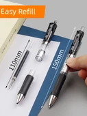 Siyah 0.5mm Presleme Jel Kalem - 24 Adet, 20 Yedek ve Metal Kalem Kutusu - Tavsiye Edilen Model 2 - 4