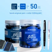 Saf Mavi ve Mavi Siyah Silinebilir Mürekkep Kalemi - 50 + 50 Mürekkep Kesesi - 3.4mm - 1