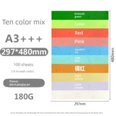 A3 180G Siyah Phoenix Kuyruğu Bağlama Kapağı Kağıdı - 297 x 480mm - Yeşil - 100 Sayfa - 2