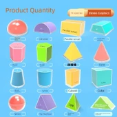 Perspektif Geometri Gösterim Modeli - İkinci Sınıf Seti - 16 Parça + 10.000 İçindeki Sayılar + 13 Dişli ve 7 Abaküs Duru - 2