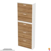 Modilayn VERVE Asma Antre 72x194x26 cm lik 5 Düşer Kapak 10 Göz Bölmeli Ayakkabılık - 6