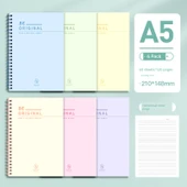 B5 Spiral Defter - Dumanlı Kıyafet Moru, Yeşil Söğüt - 2 Paket thumbnail 12